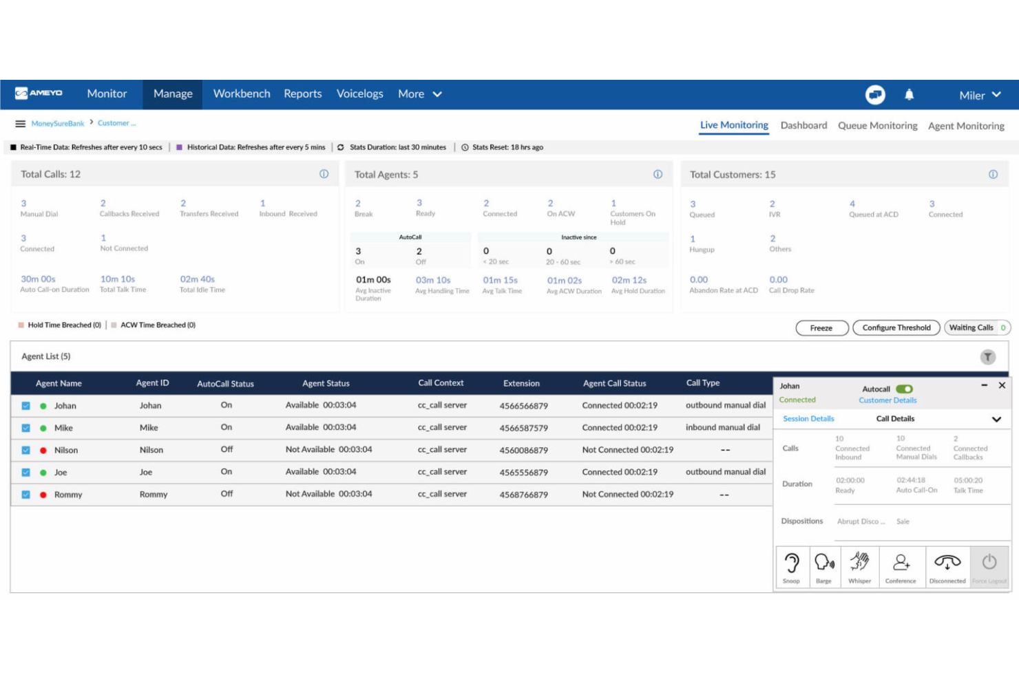 Ameyo screenshot - Las 10 mejores herramientas de software de IVR comparadas para 2026