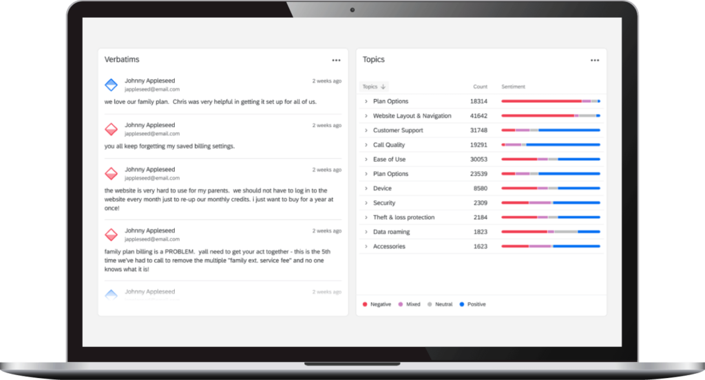 Qualtrics Customer Experience screenshot - Los 10 mejores programas de voz del cliente para el análisis de clientes en 2026