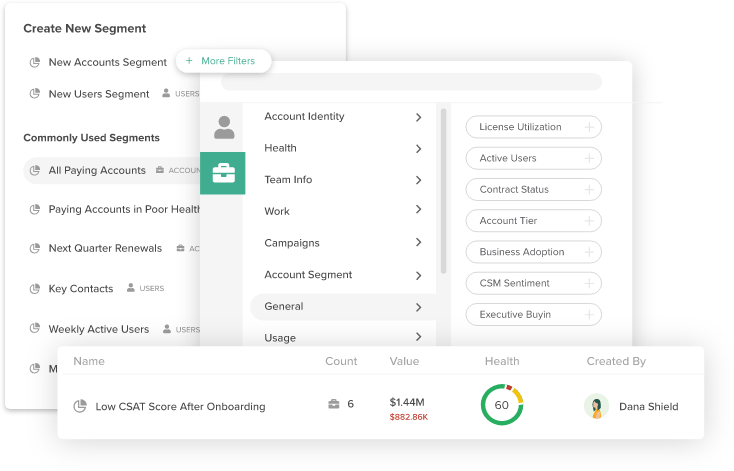 Totango screenshot - I 10 migliori strumenti di segmentazione dei clienti per il 2026