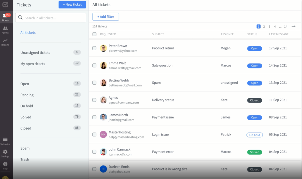 HelpDesk screenshot - 14 mejores programas gratuitos de mesa de ayuda para equipos de CX en 2026