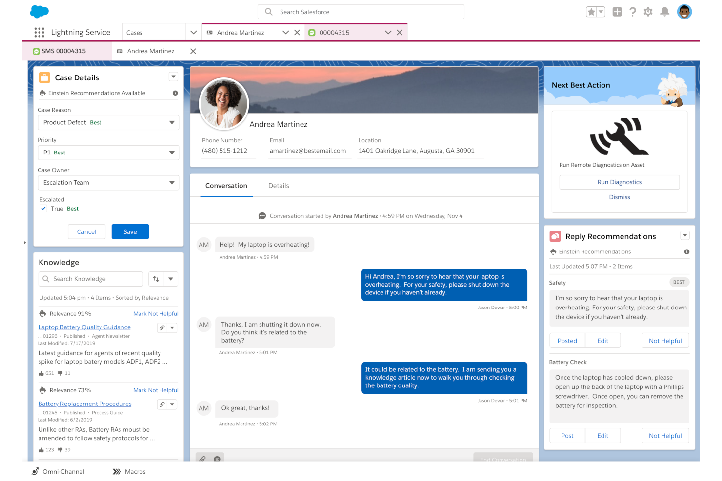 Agentforce Service (formerly Service Cloud) screenshot - 10 Mejor Software de Gestión de Tickets de Servicio al Cliente de 2026