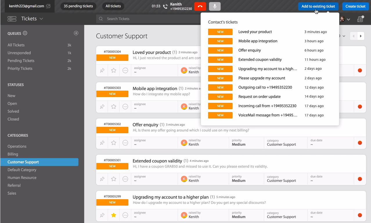 HappyFox screenshot - 10 mejores alternativas a ServiceNow analizadas en 2026
