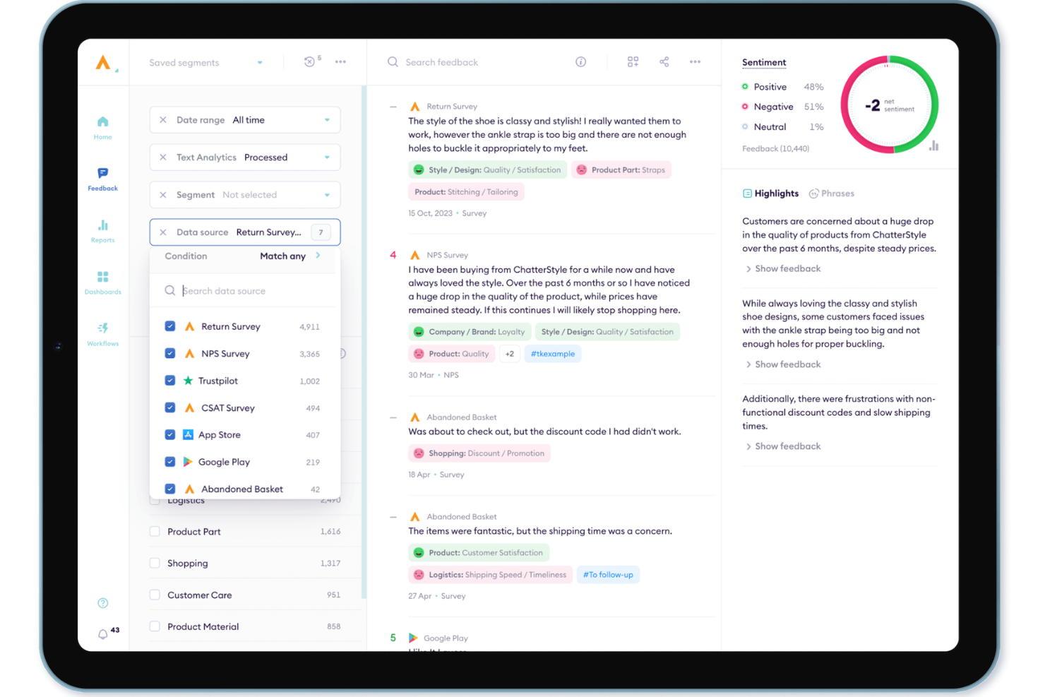 Alchemer screenshot - 10 mejores programas de comentarios de clientes de 2026