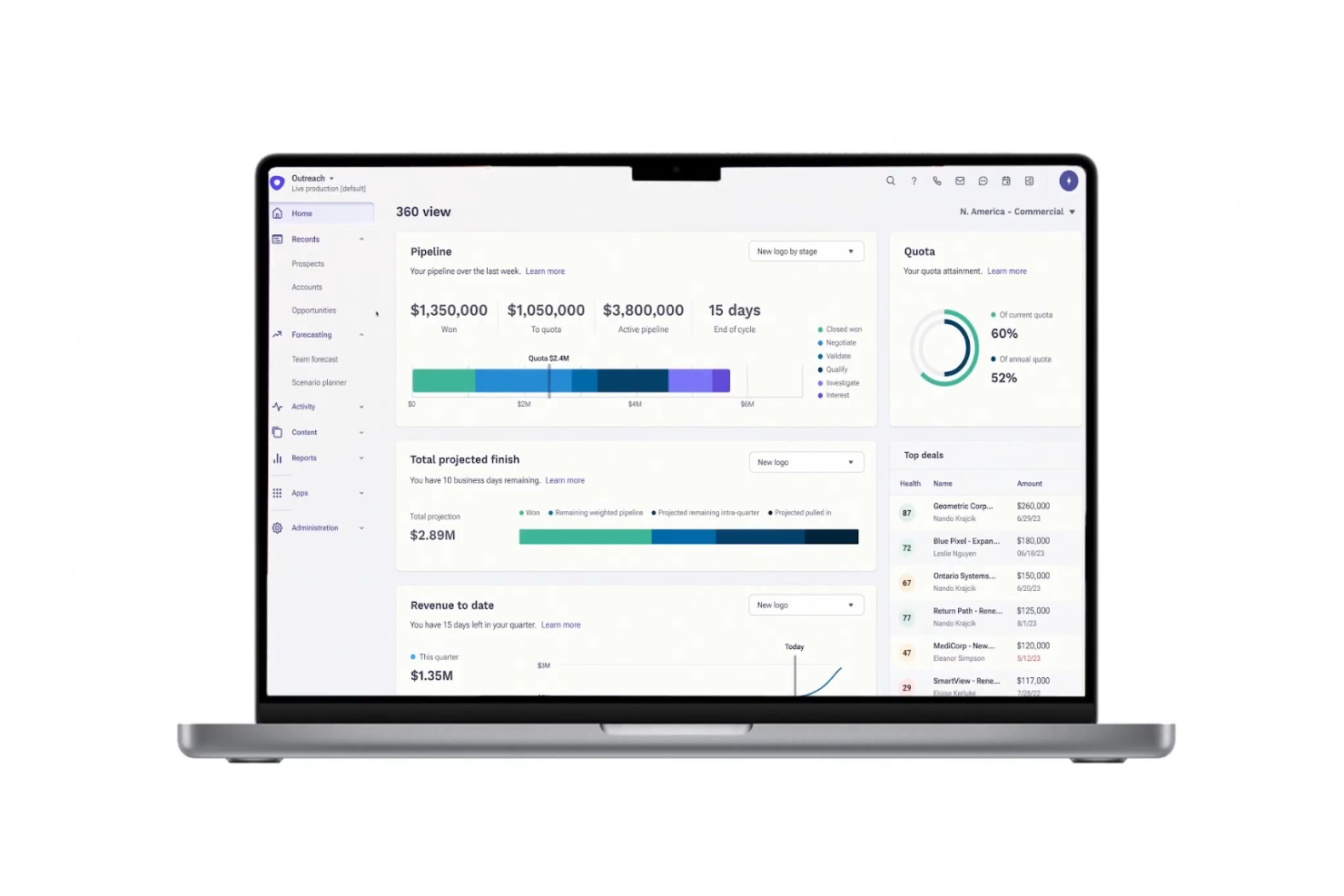 Outreach screenshot - Los 10 mejores competidores de Salesloft para la interacción con clientes potenciales en 2026