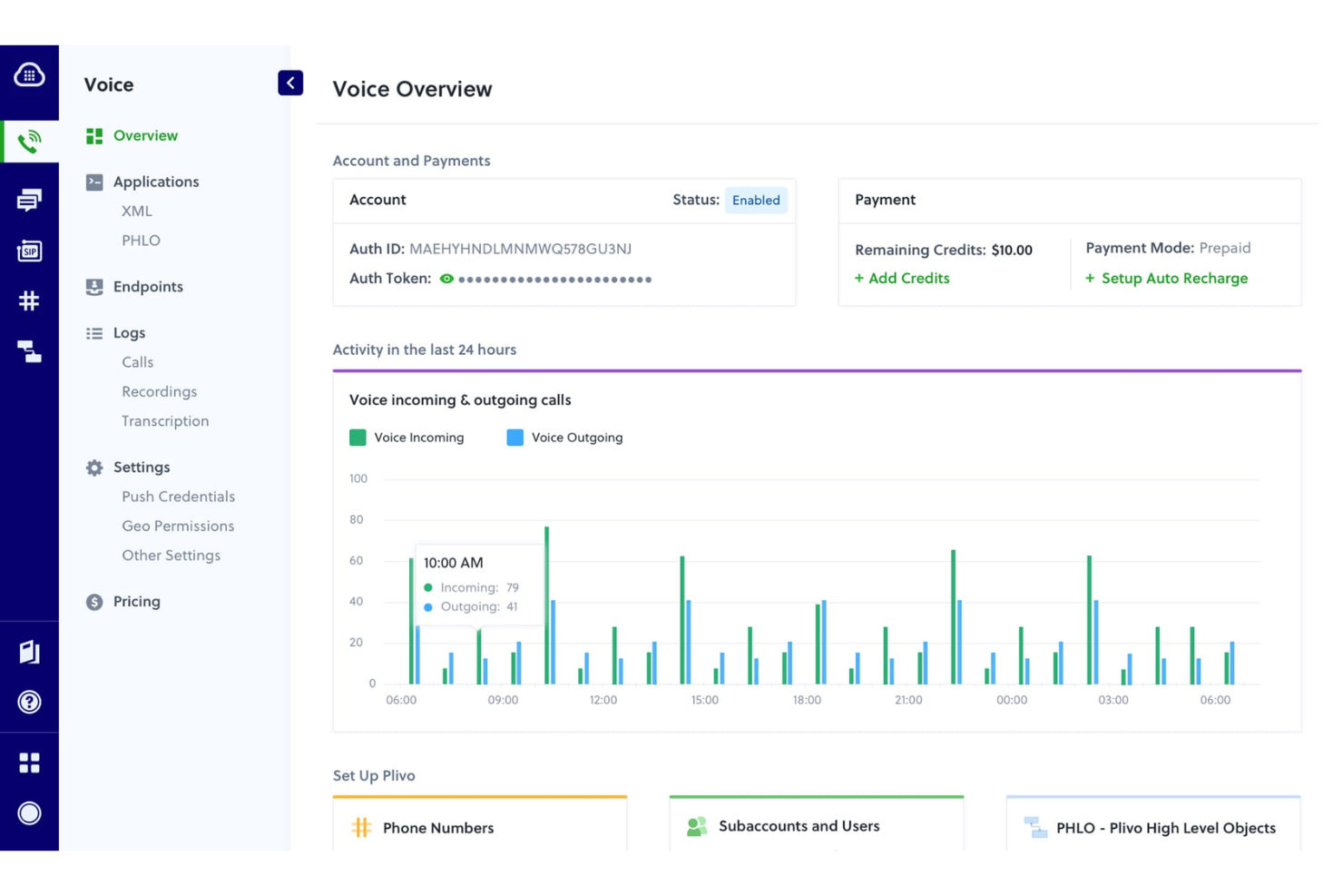 Plivo screenshot - 10 mejores alternativas a Twilio para API de SMS y voz en 2026