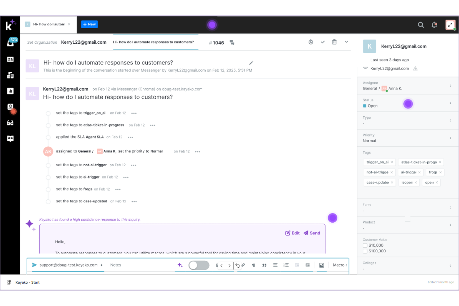 Kayako screenshot - I 10 migliori strumenti alternativi a HappyFox per l’assistenza nel 2026