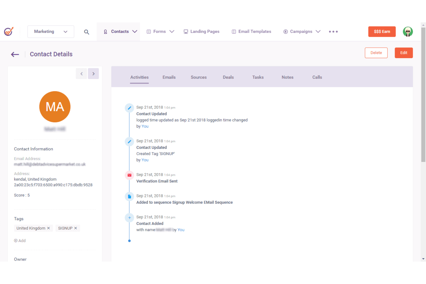 EngageBay screenshot - Los 10 mejores programas de seguimiento de clientes en 2026