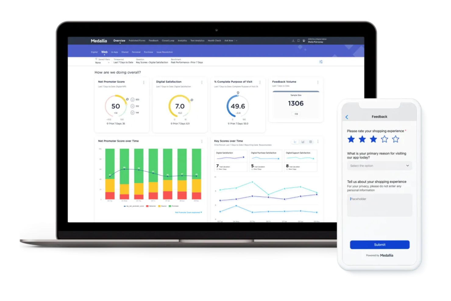 Medallia screenshot - 10 Qualtrics-concurrenten voor klantfeedback in 2026