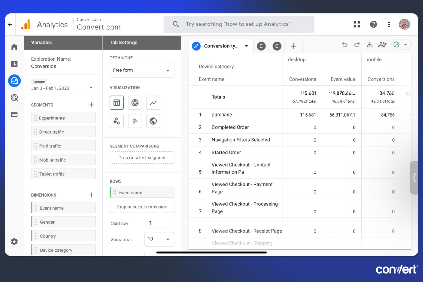 Convert screenshot - 10 bästa alternativen till Optimizely för A/B-testning 2026