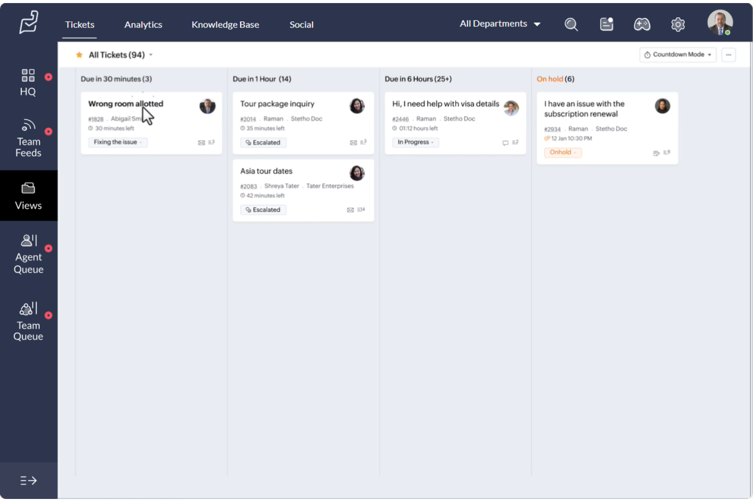 Zoho Desk screenshot - De 10 bästa programvarorna för social kundtjänst – granskade 2026