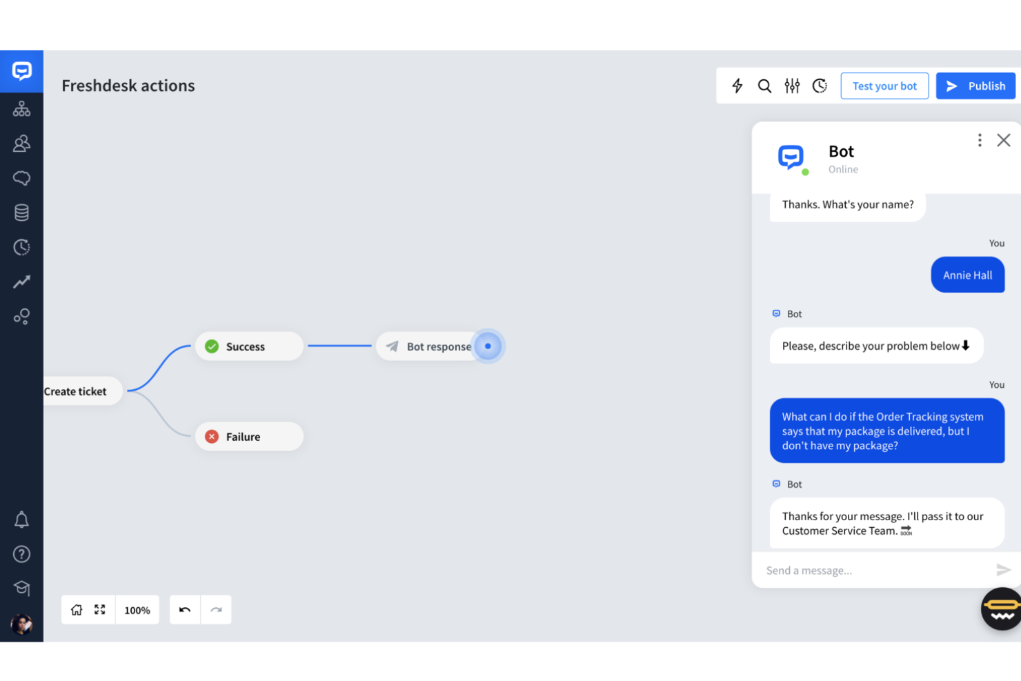 Freshdesk screenshot - 10 parasta verkkokeskustelubottia asiakaspalveluun vuonna 2026