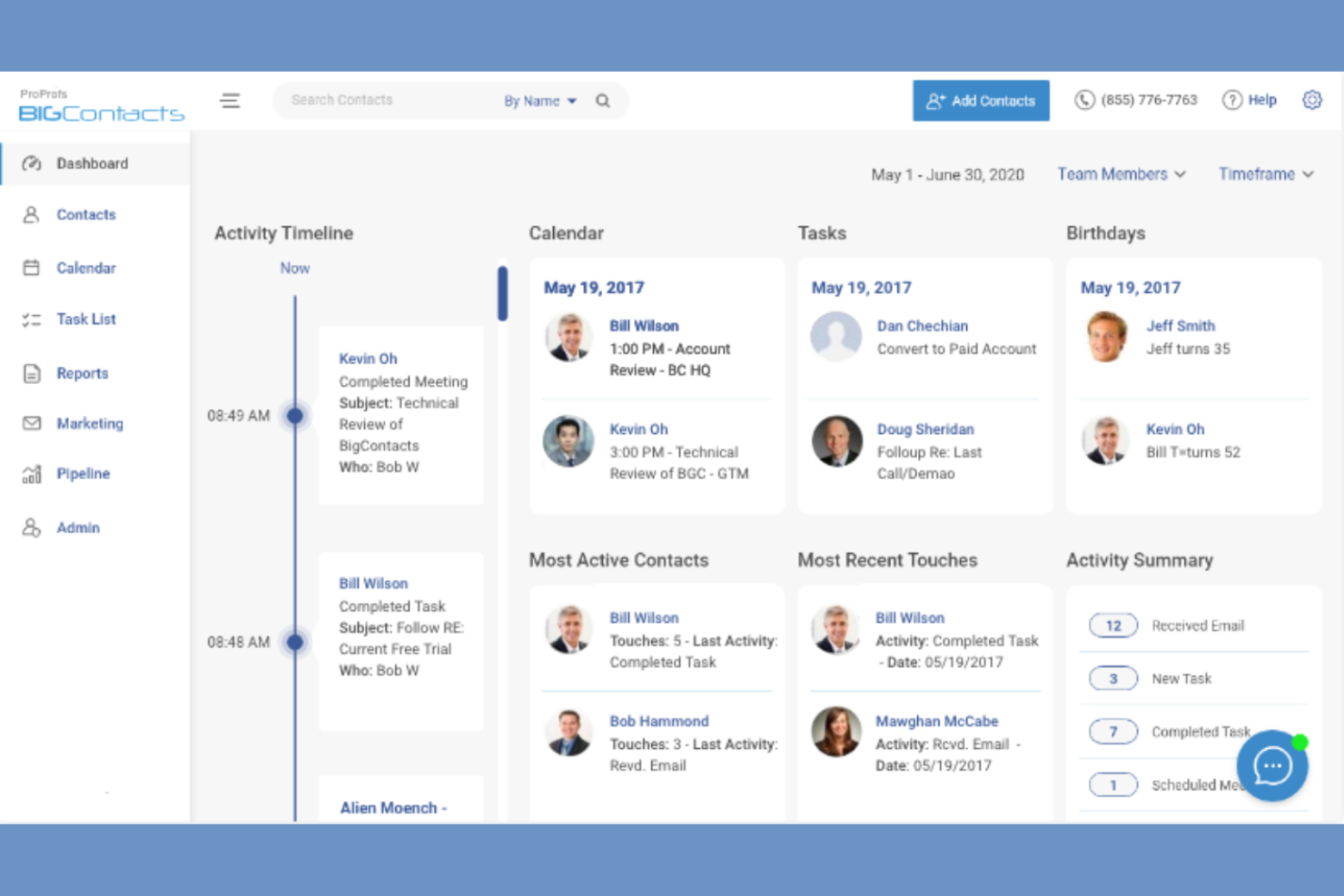 BIGContacts screenshot - Las 10 mejores alternativas a monday CRM para equipos de ventas en 2026