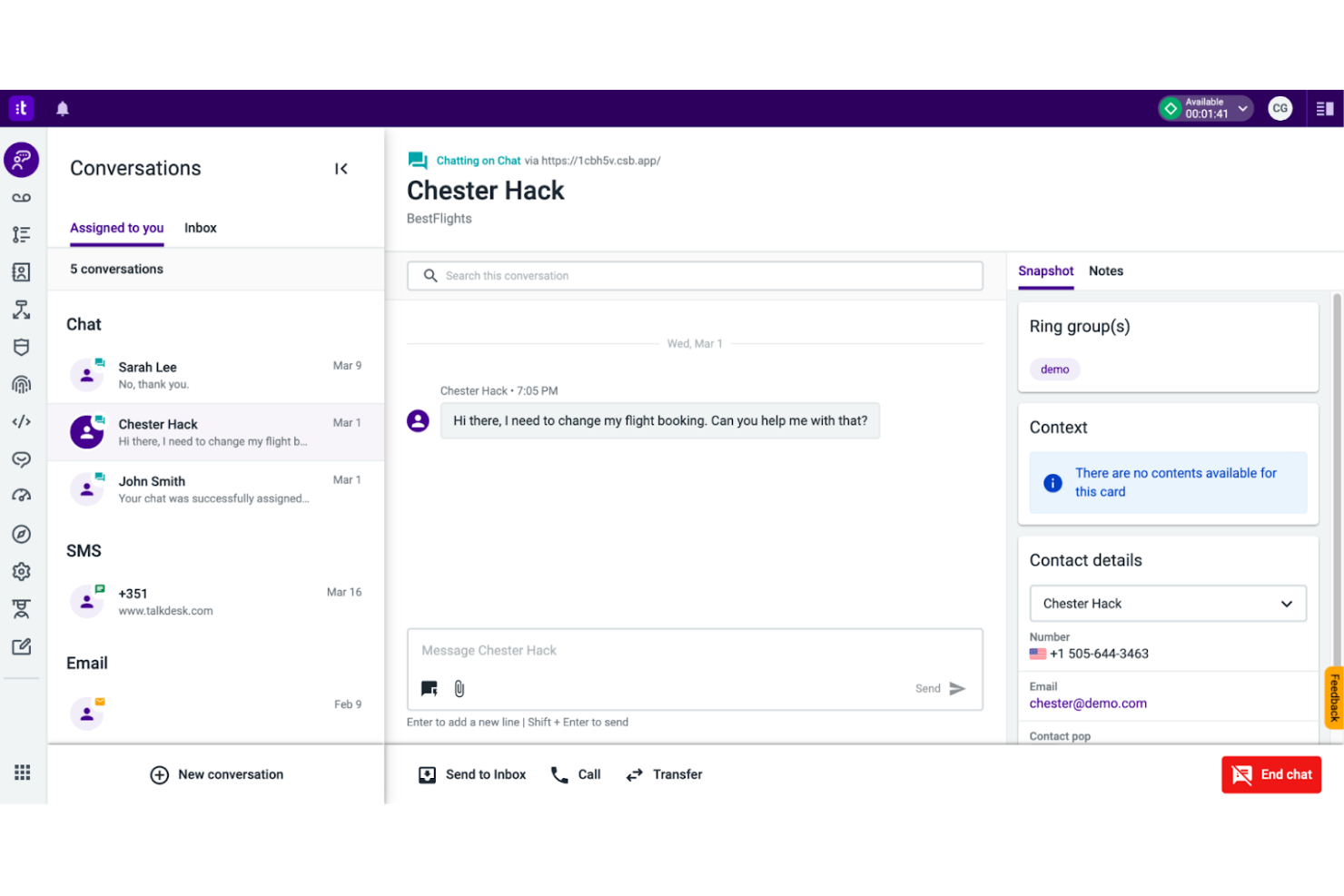 Talkdesk screenshot - Las 10 mejores alternativas a Dialpad analizadas en 2026