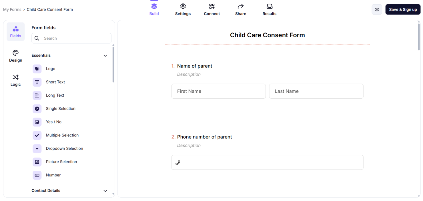 forms.app screenshot - Die 10 besten Jotform-Alternativen für Online-Formulare im Jahr 2026