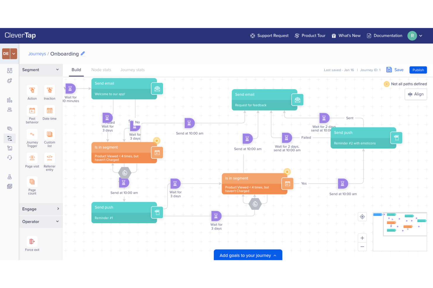 CleverTap screenshot - 10 alternativas a Customer.io para la automatización del correo electrónico en 2026