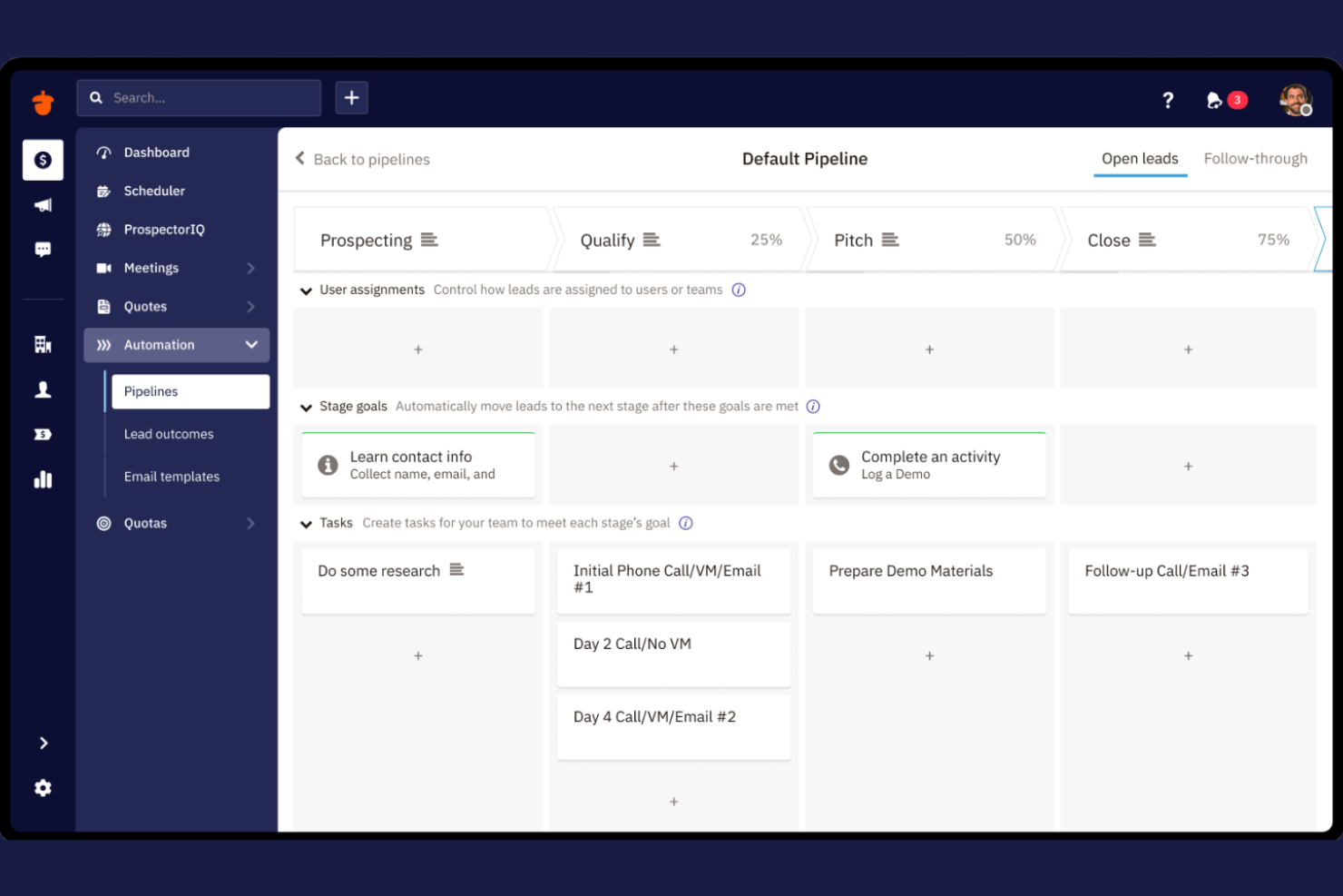 Nutshell CRM screenshot - Le 10 migliori alternative a monday CRM per i team di vendita nel 2026