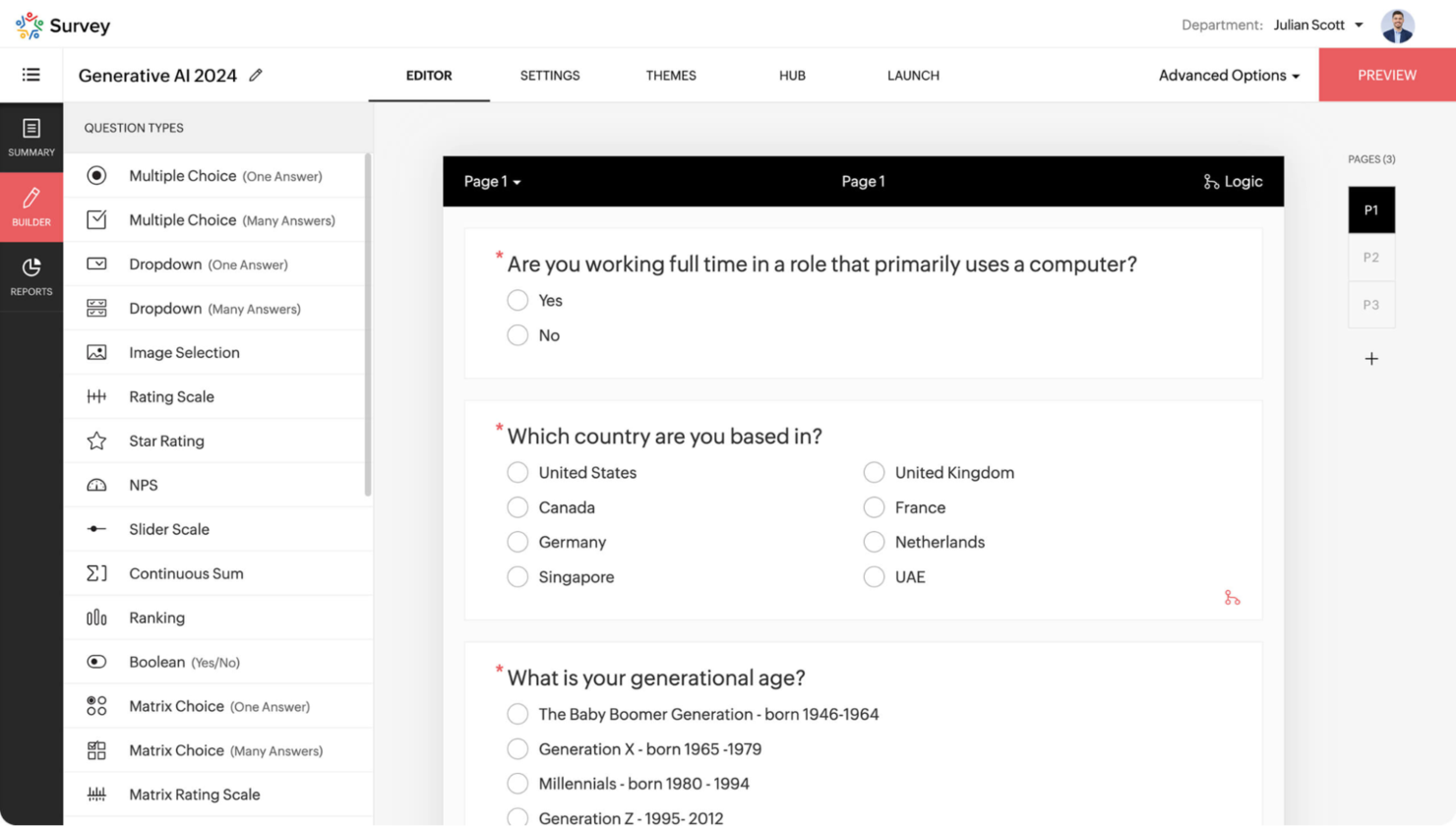 Zoho Forms screenshot - Le 10 migliori alternative a Jotform per i moduli online nel 2026