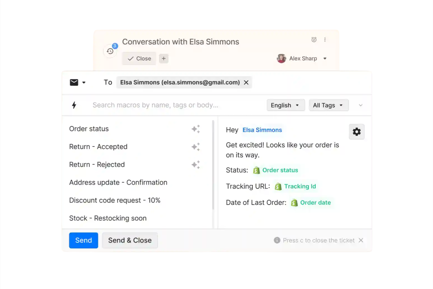 Gorgias screenshot - 10 meilleures alternatives à Gladly pour le service client en 2026