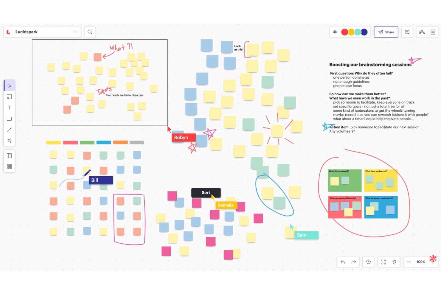 Lucidspark screenshot - 10 bedste alternativer til SmartDraw til diagrammer i 2026