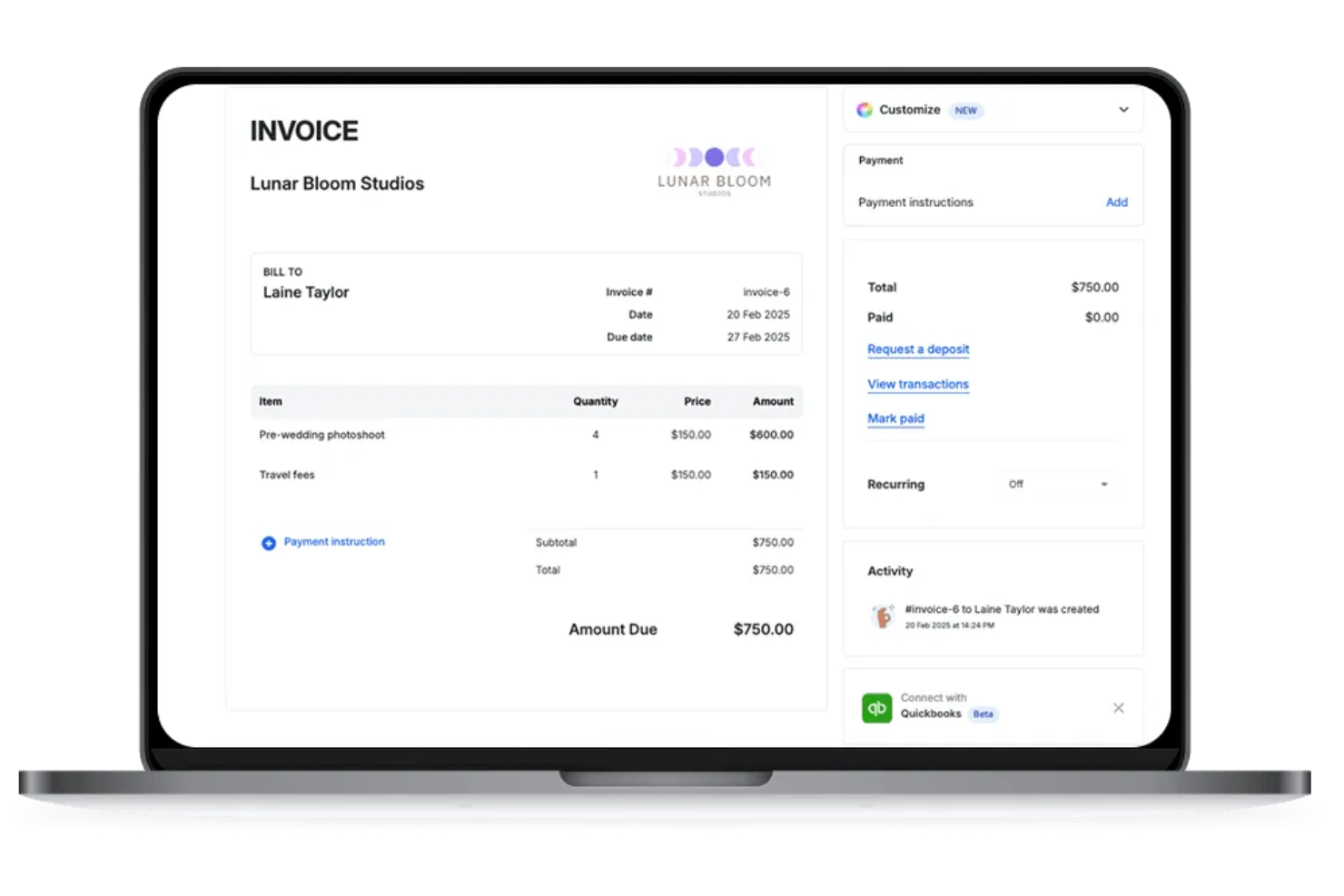 Bookipi screenshot - 10 bedste faktureringsprogrammer i 2026