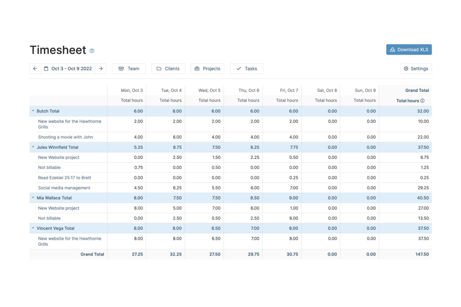 My Hours screenshot - 10 bedste alternativer til Toggl til tidsregistrering i 2026