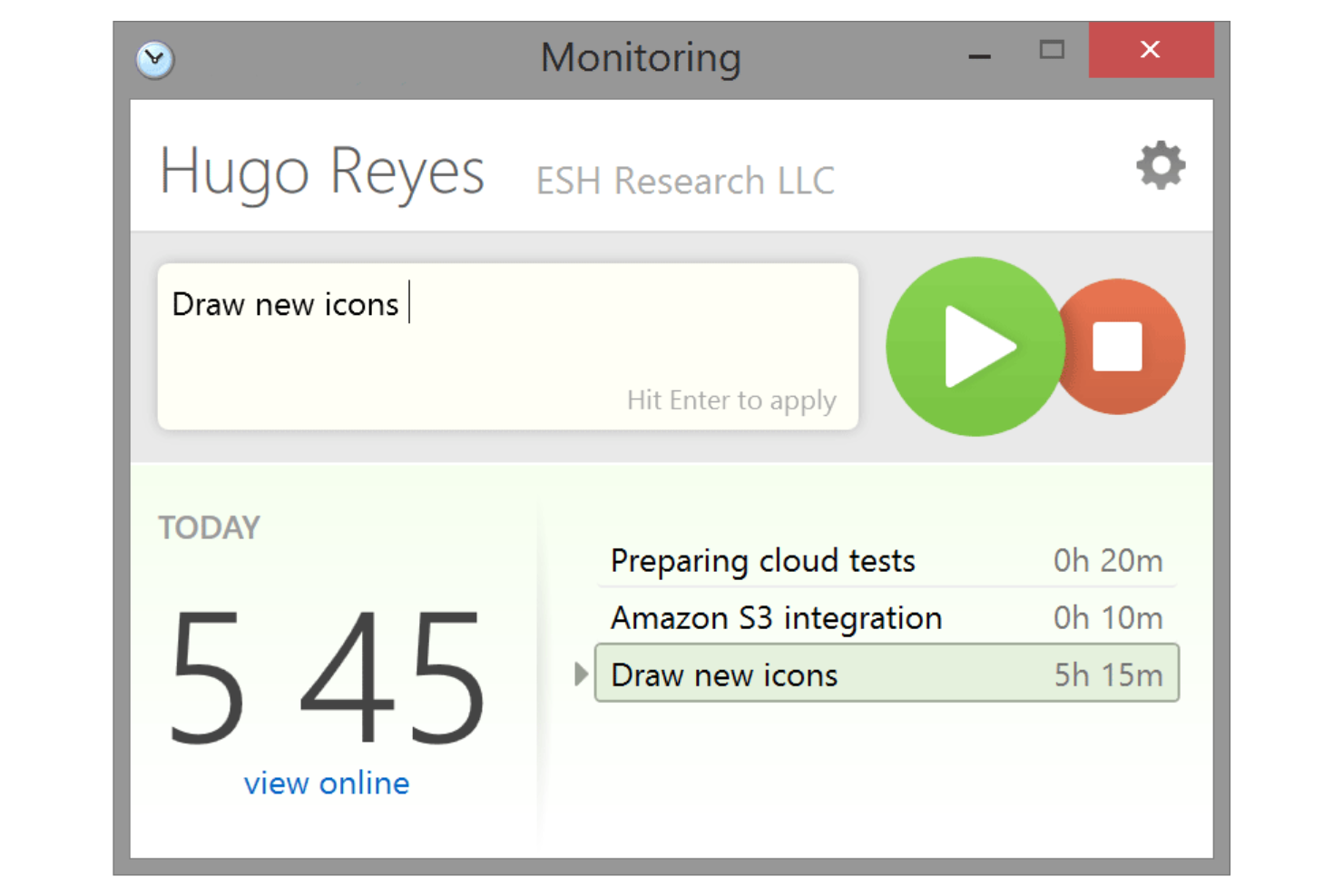 Screenshot Monitor screenshot - 10 bedste alternativer til Toggl til tidsregistrering i 2026