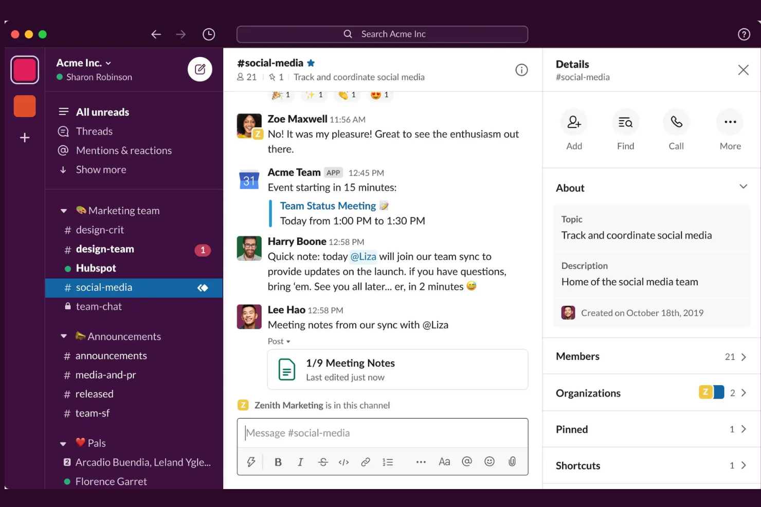 Slack screenshot - 10 bedste alternativer til Flock til teamchat i 2026
