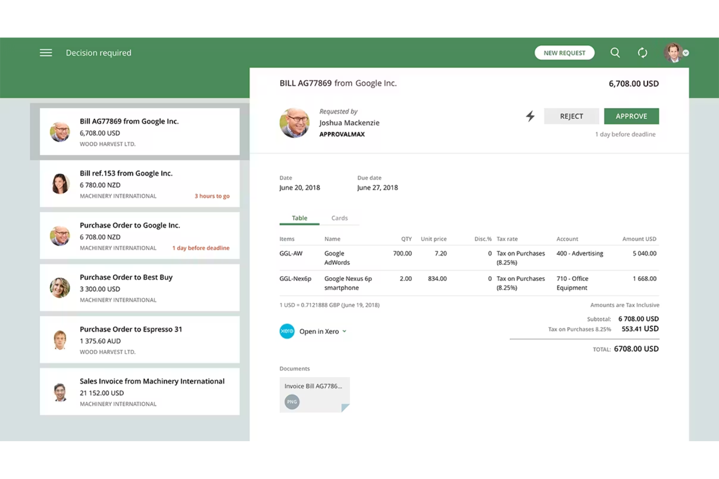 Approval Max screenshot - 10 bedste softwareløsninger til fakturagodkendelse i 2026
