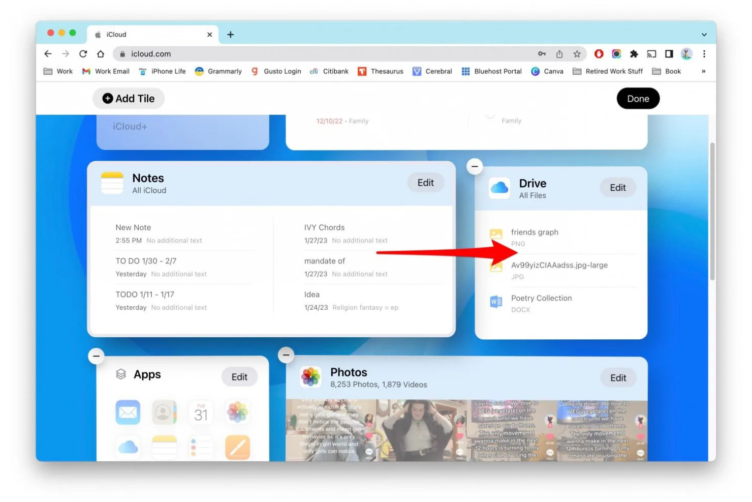 iCloud screenshot - 10 alternativer til Google Drev til cloudlagring i 2026