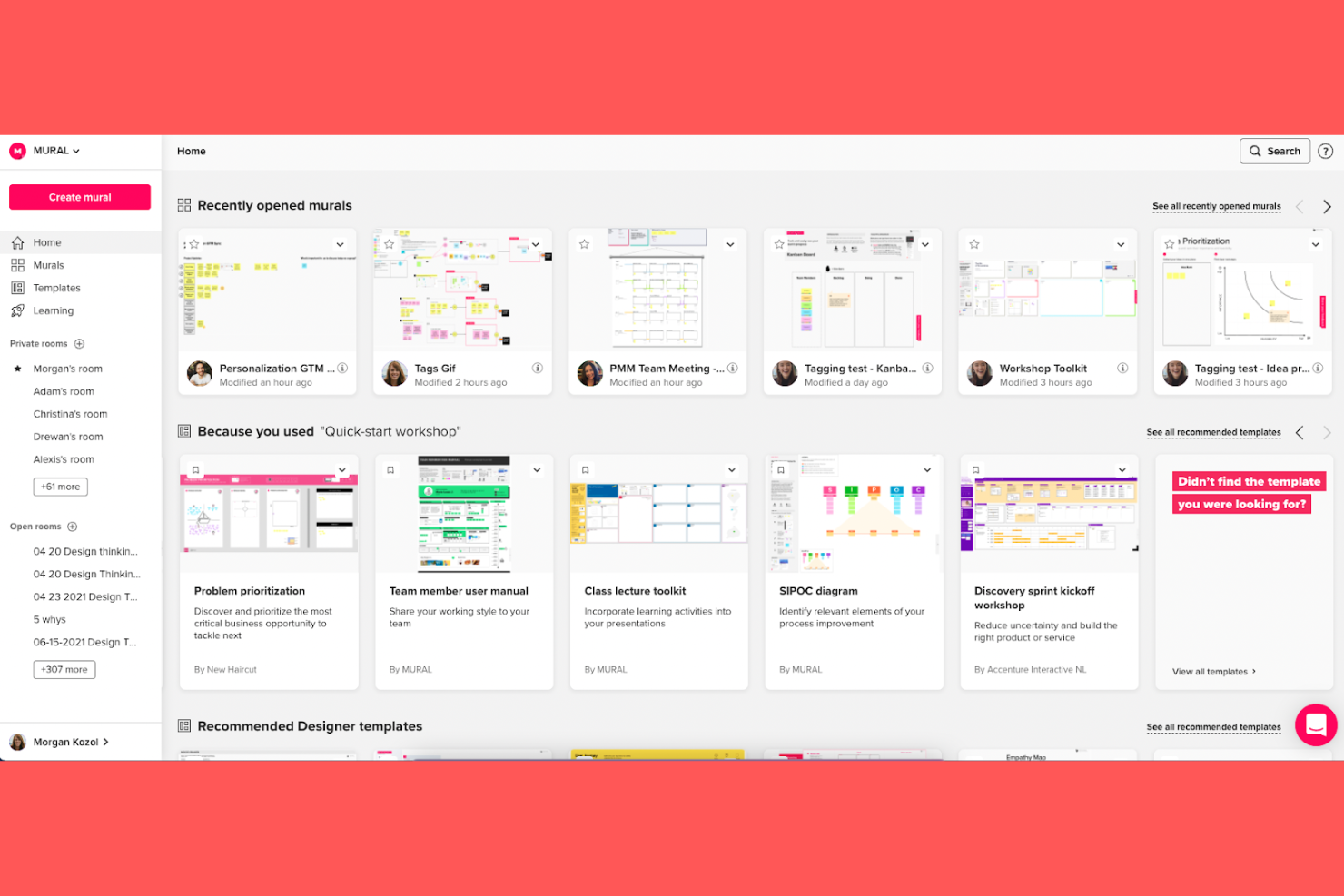 Mural screenshot - 10 bedste Whimsical-alternativer til mindmapping i 2026
