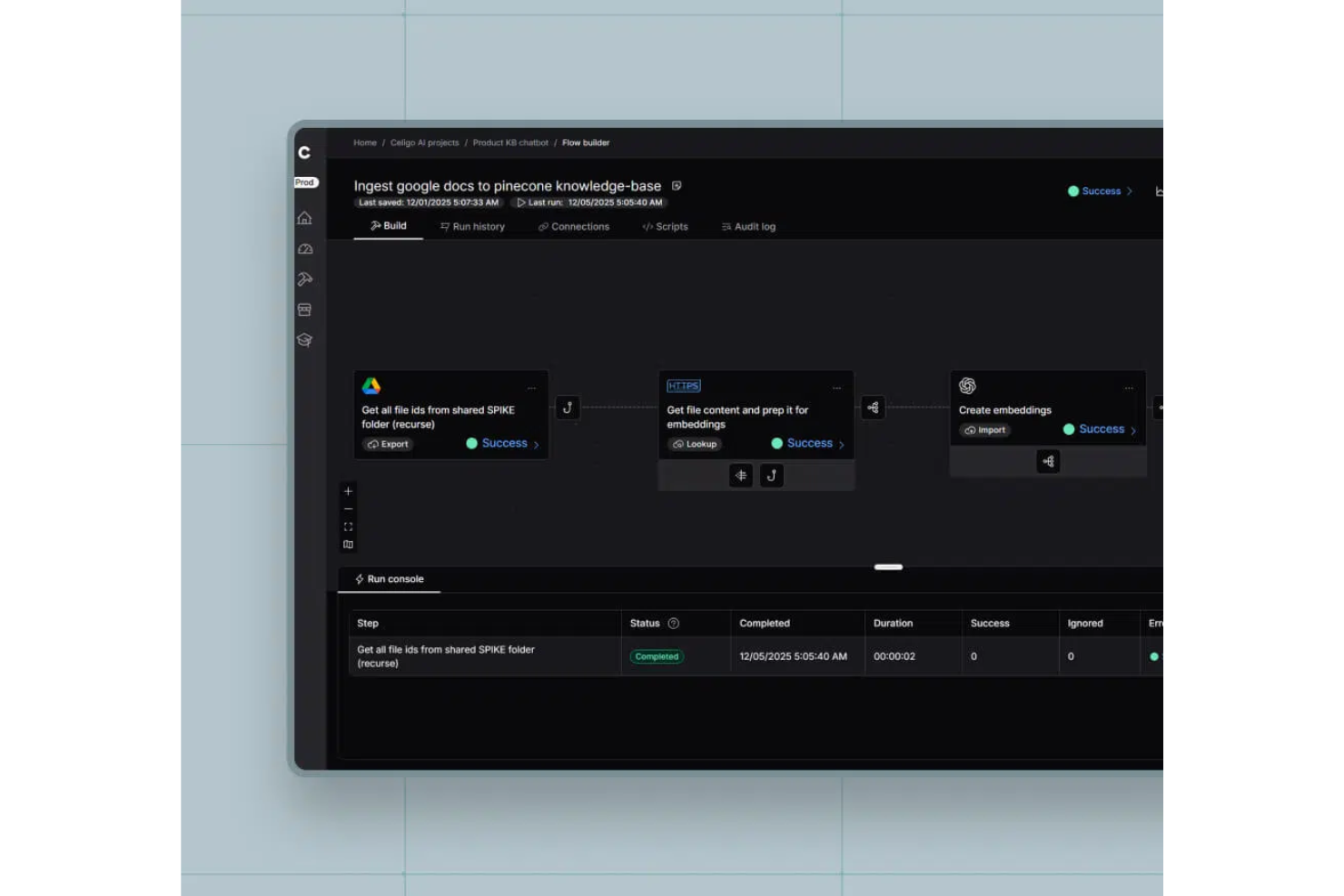 Celigo screenshot - De 10 bedste AI-softwareløsninger til virksomheders arbejdsgange anmeldt i 2026