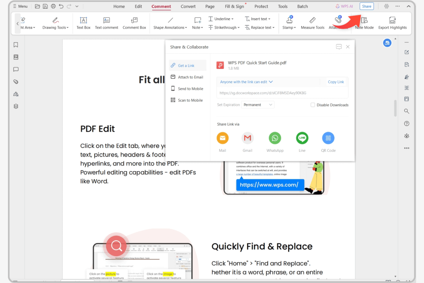 WPS Office screenshot - 10 bedste alternativer til Google Docs til samarbejde i 2026