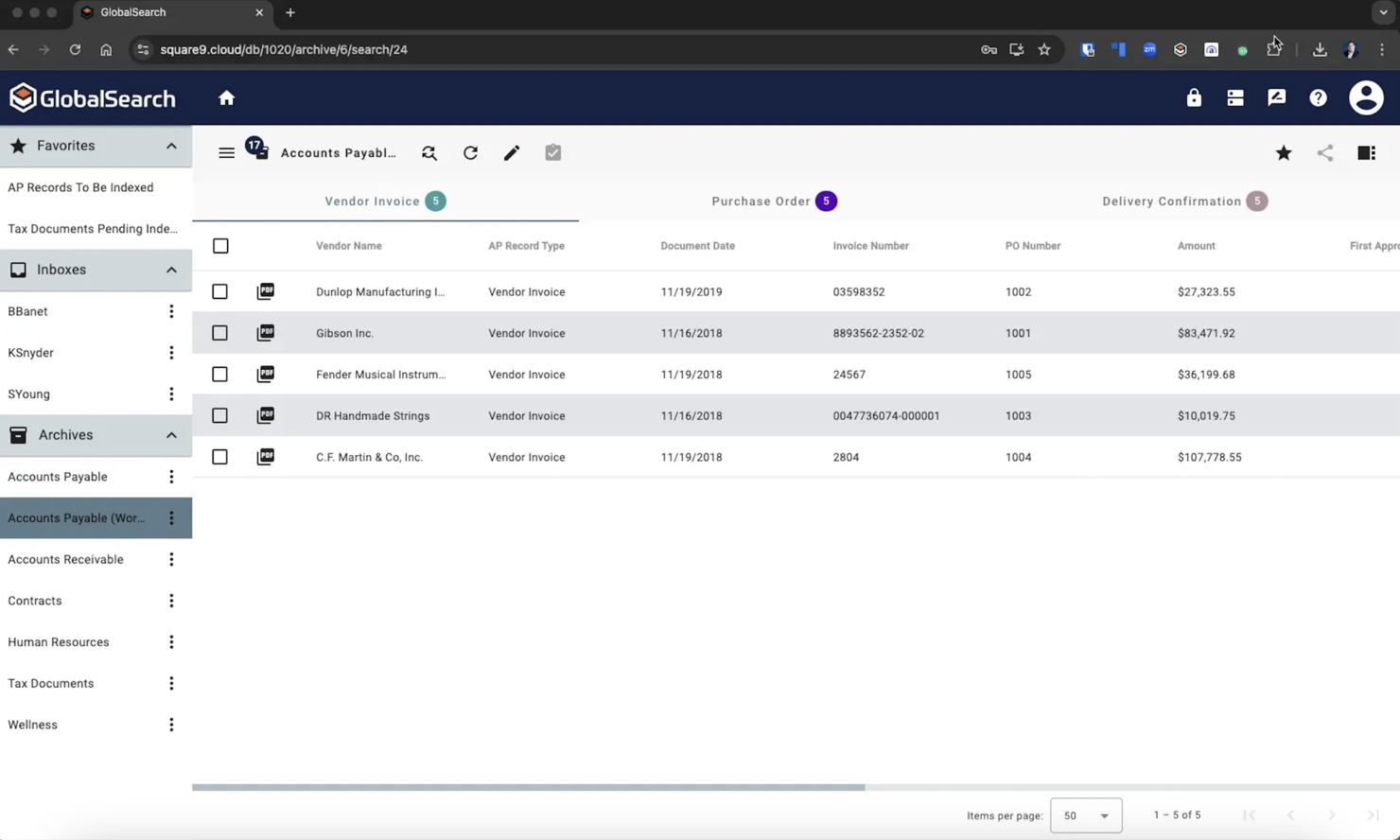 Square 9 screenshot - De 10 bedste softwareløsninger til dokumentautomatisering anmeldt i 2026