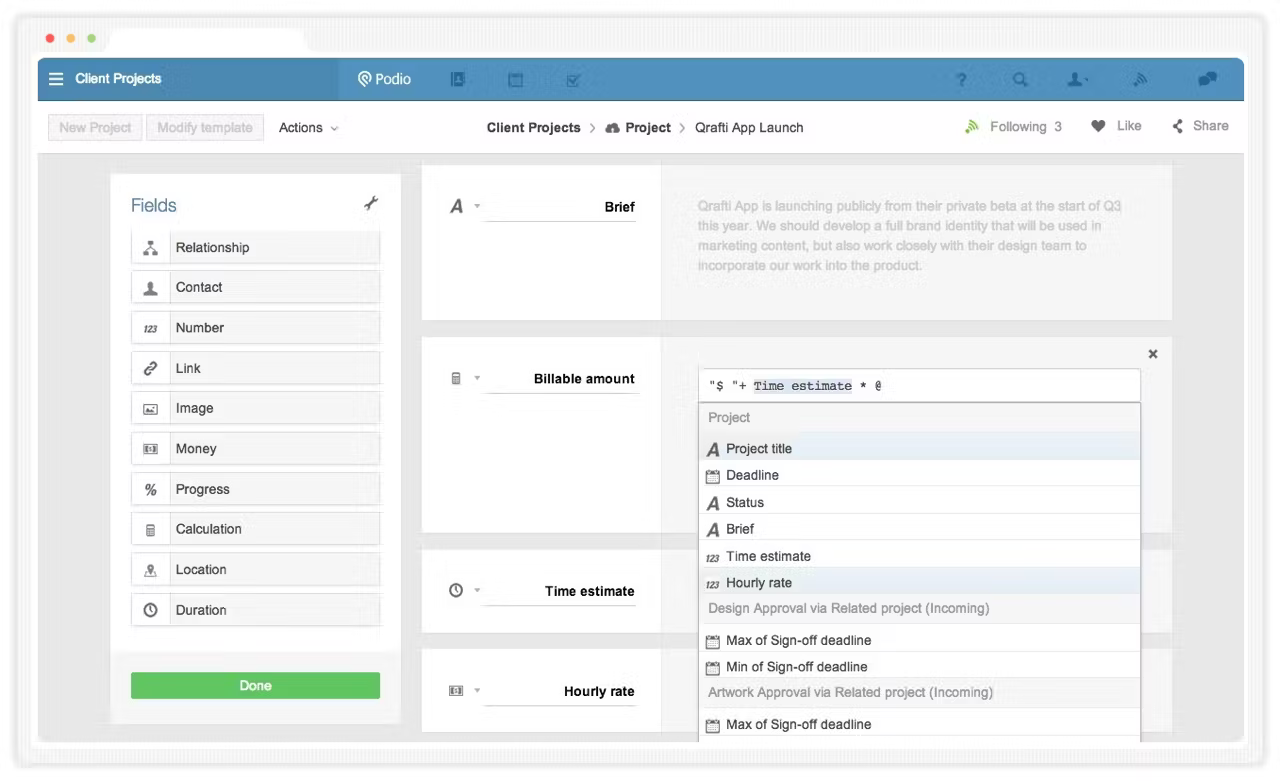 Podio screenshot - 10 bedste Coda-alternativer til projektteams i 2026