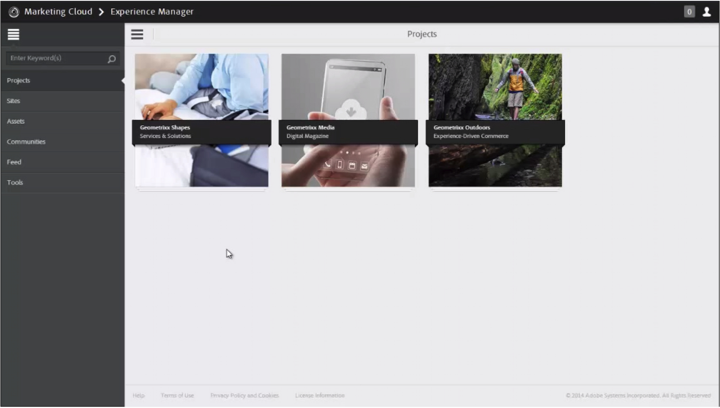 Adobe Experience Manager screenshot - 10 bedste softwareløsninger til håndtering af digitale aktiver i arkiver i 2026