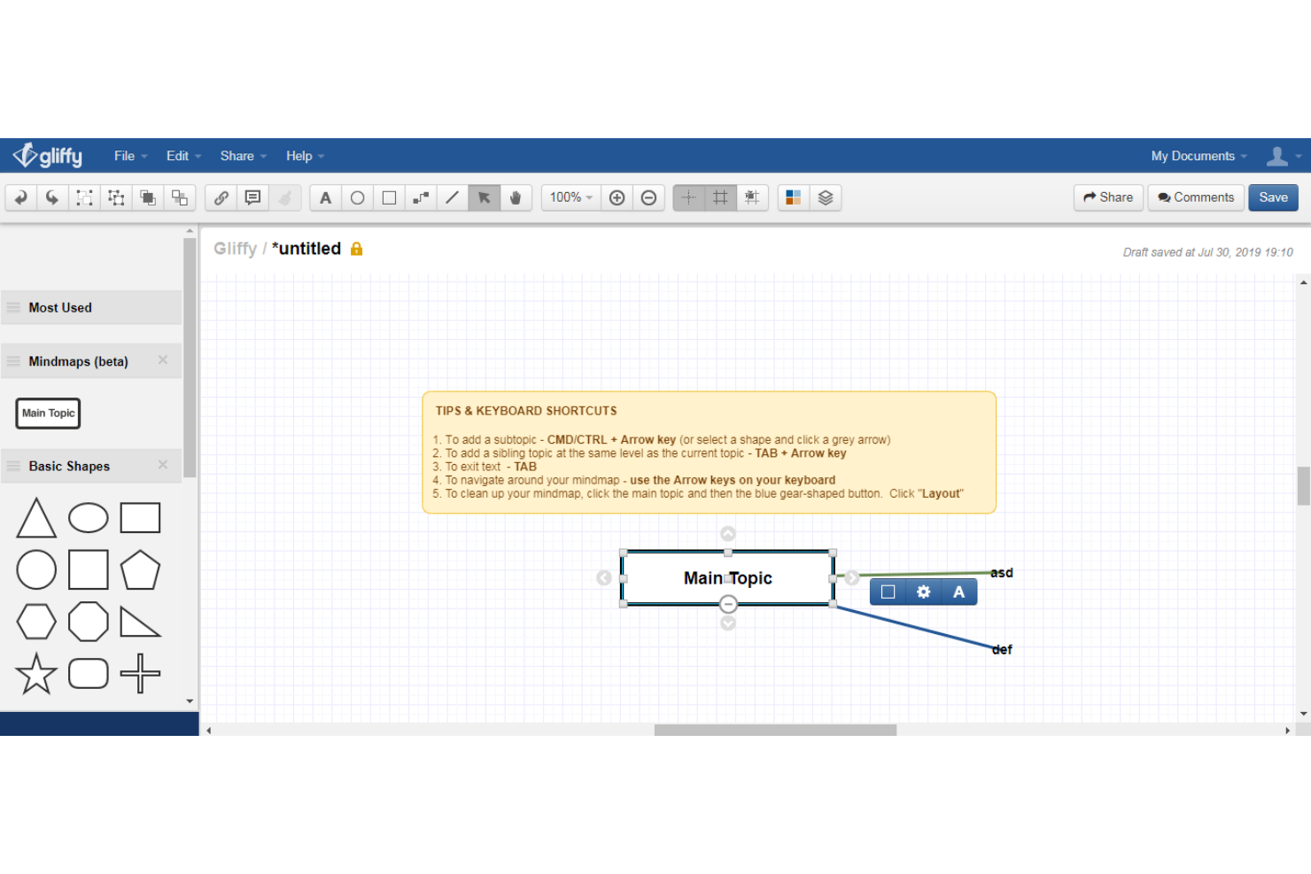 Gliffy screenshot - 10 bedste alternativer til Lucidchart til diagrammer i 2026
