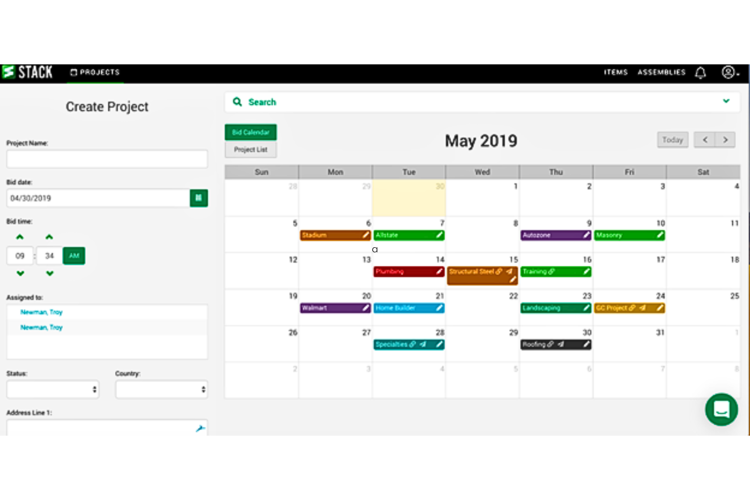 STACK screenshot - 10 bedste projektstyringssoftware til underentreprenører i 2026