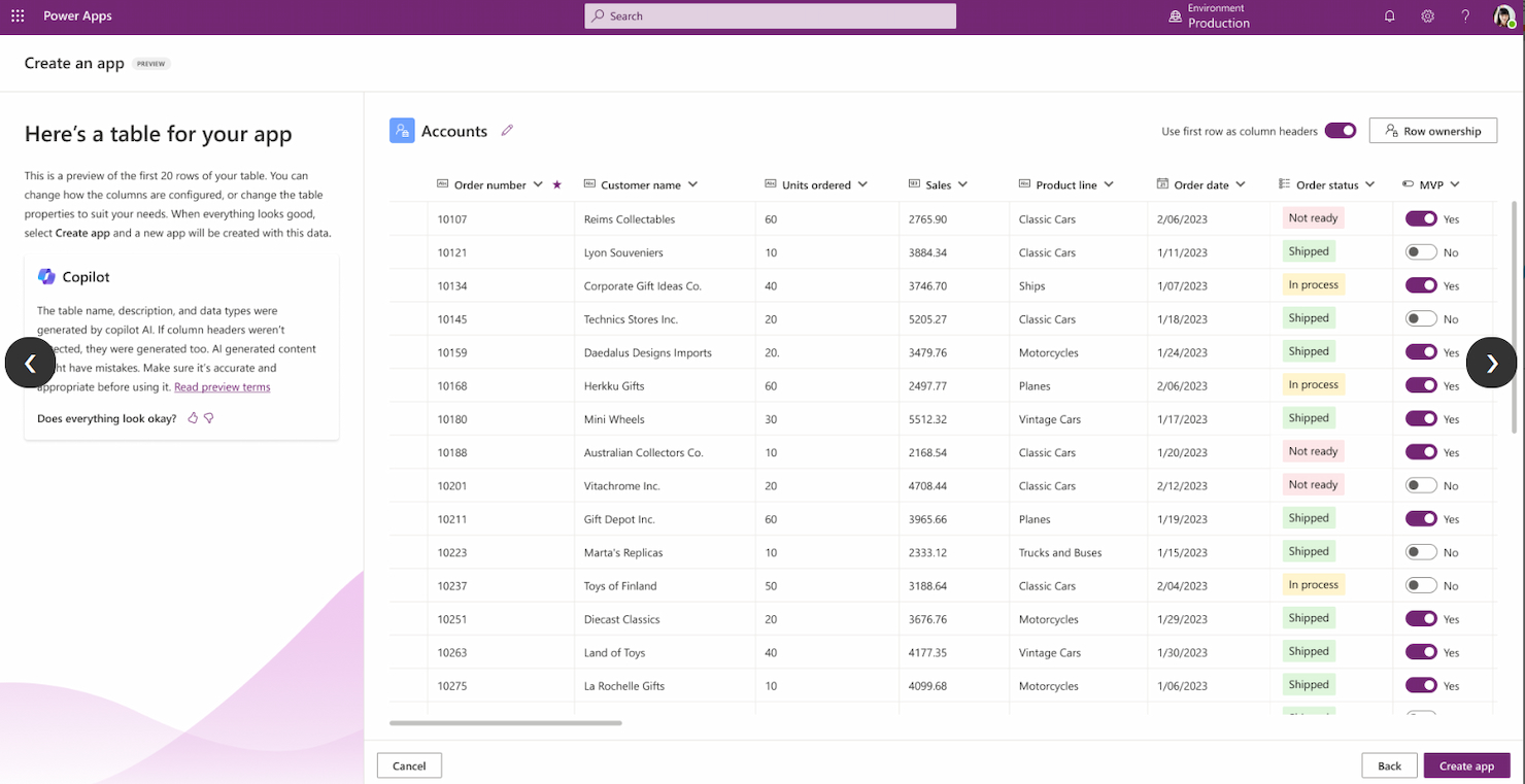 Microsoft PowerApps screenshot - De 10 bedste alternativer til Quickbase for projektteams i 2026