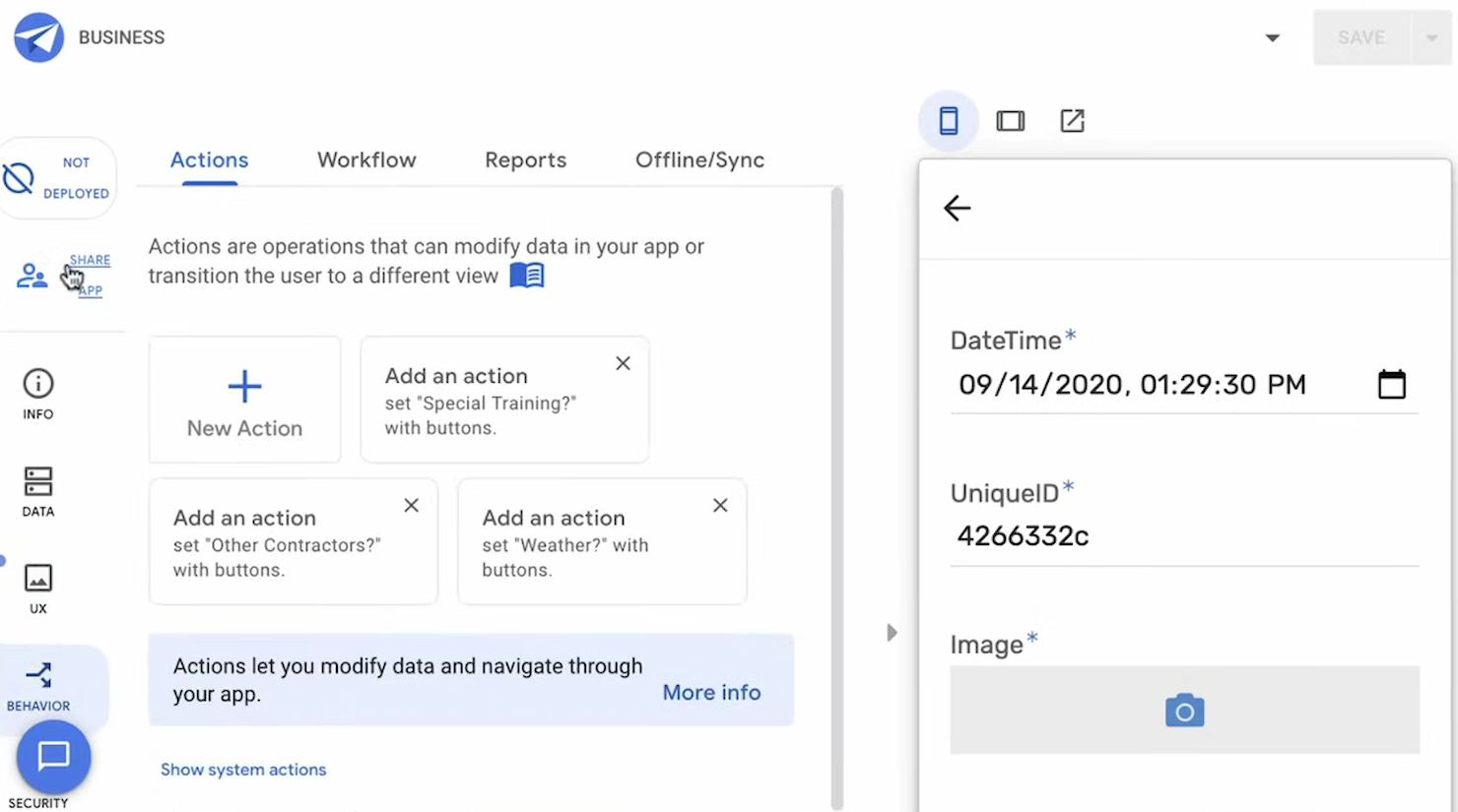 AppSheet screenshot - De 10 bedste alternativer til Quickbase for projektteams i 2026