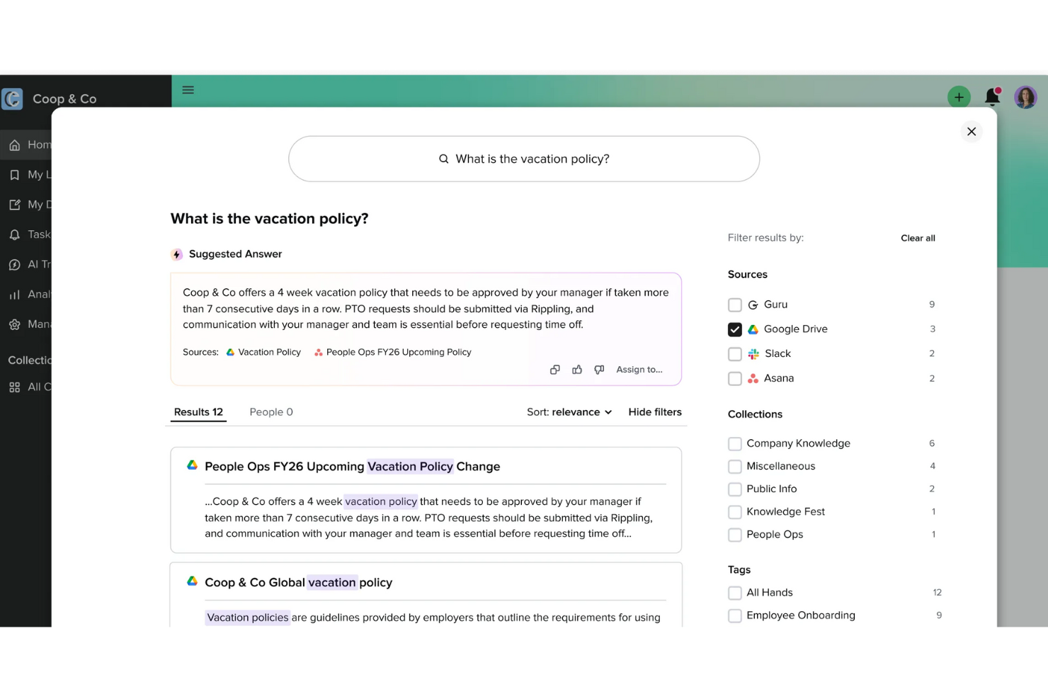 Guru screenshot - 10 bedste systemer til dokumenthåndtering for virksomheder i 2026