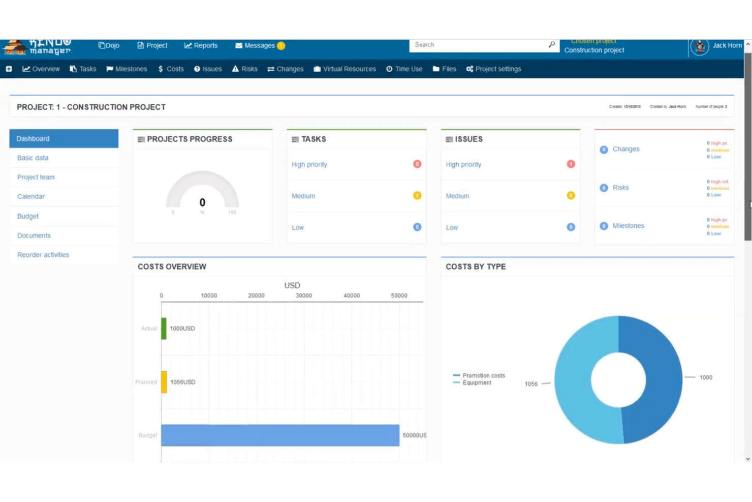 Kendo Manager screenshot - De 10 bedste projektstyringsprogrammer til lokal installation i 2026