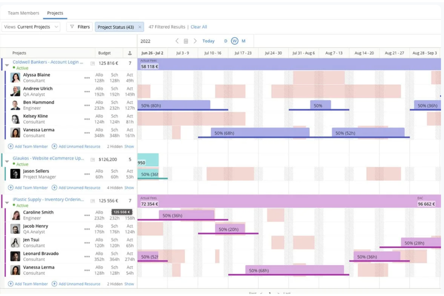 Kantata screenshot - 10 bedste softwareløsninger til ressourcestyring for bureauer i 2026