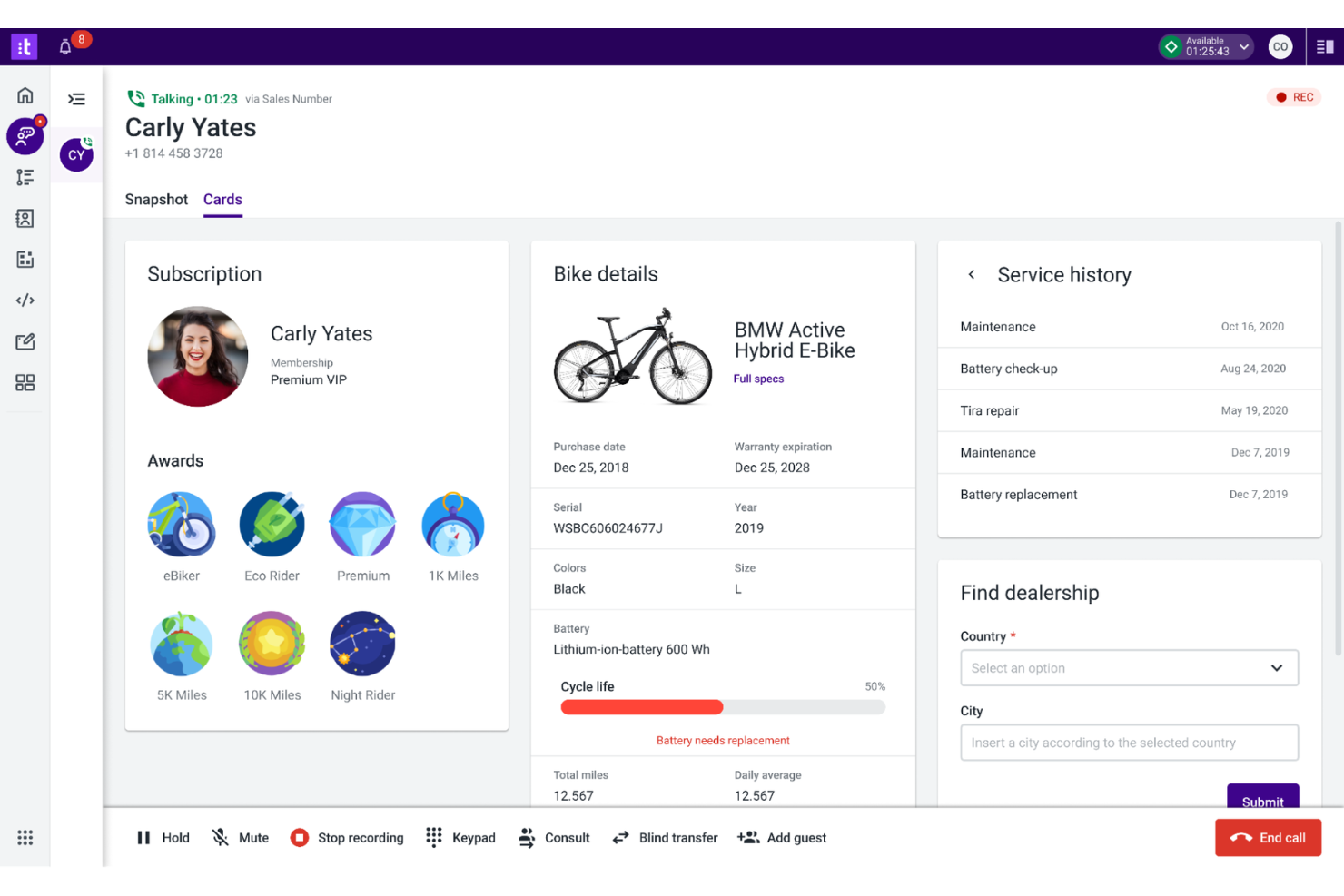 Talkdesk screenshot - 10 bedste kontaktcentersoftware til små virksomheder i 2026