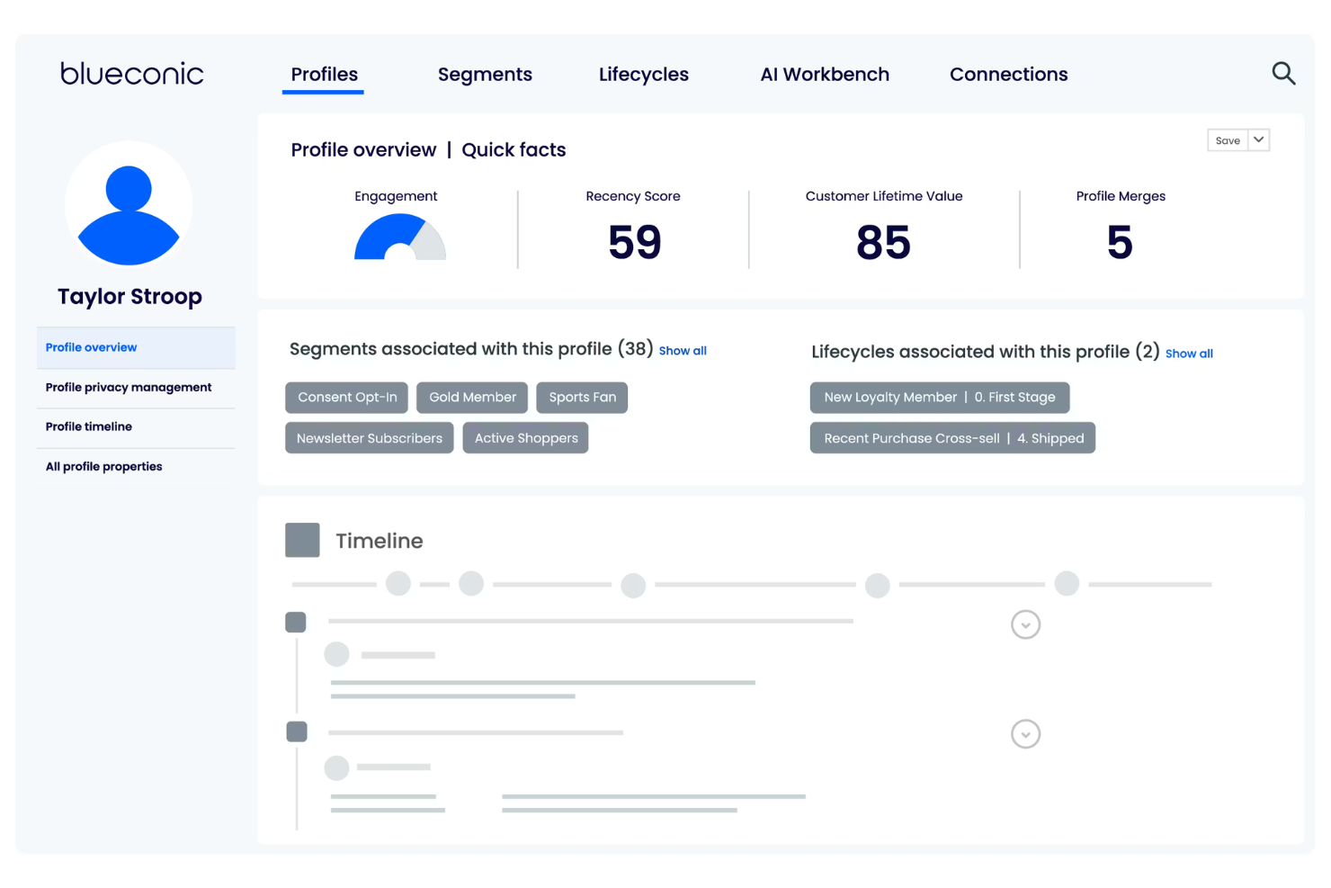 BlueConic screenshot - 10 værktøjer til AI-personalisering af kundeoplevelsen i 2026