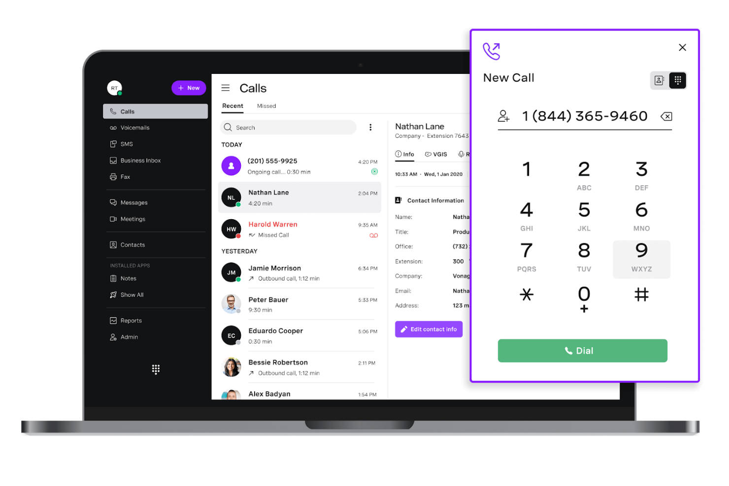 Vonage screenshot - 10 bedste VoIP-callcentersoftware gennemgået i 2026