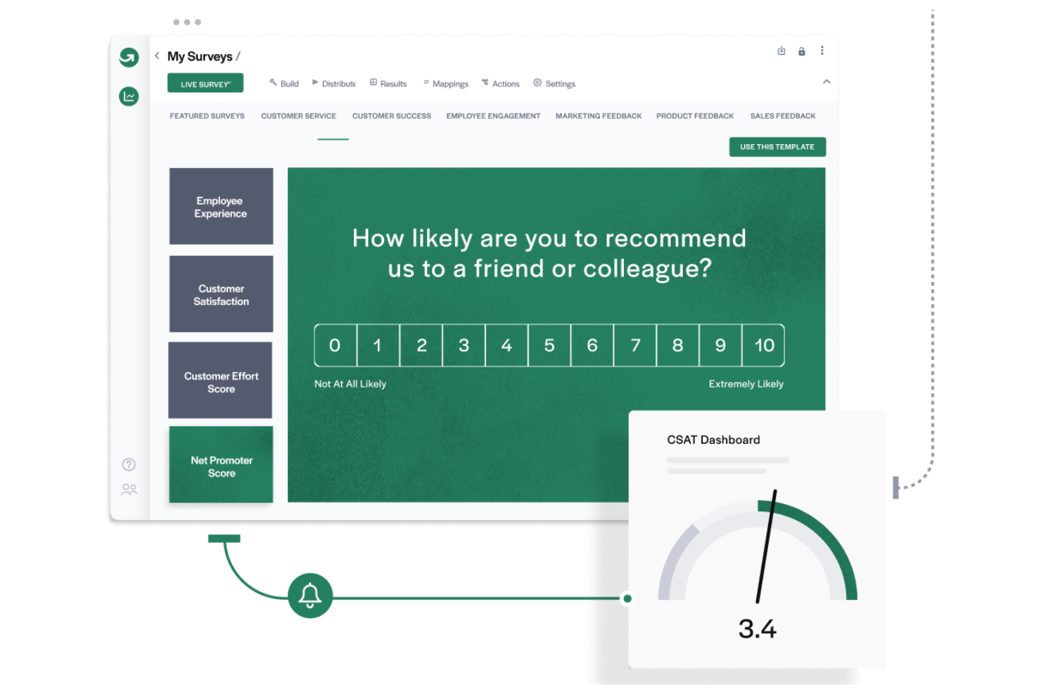 GetFeedback screenshot - 10 Qualtrics-konkurrenter til kundefeedback i 2026