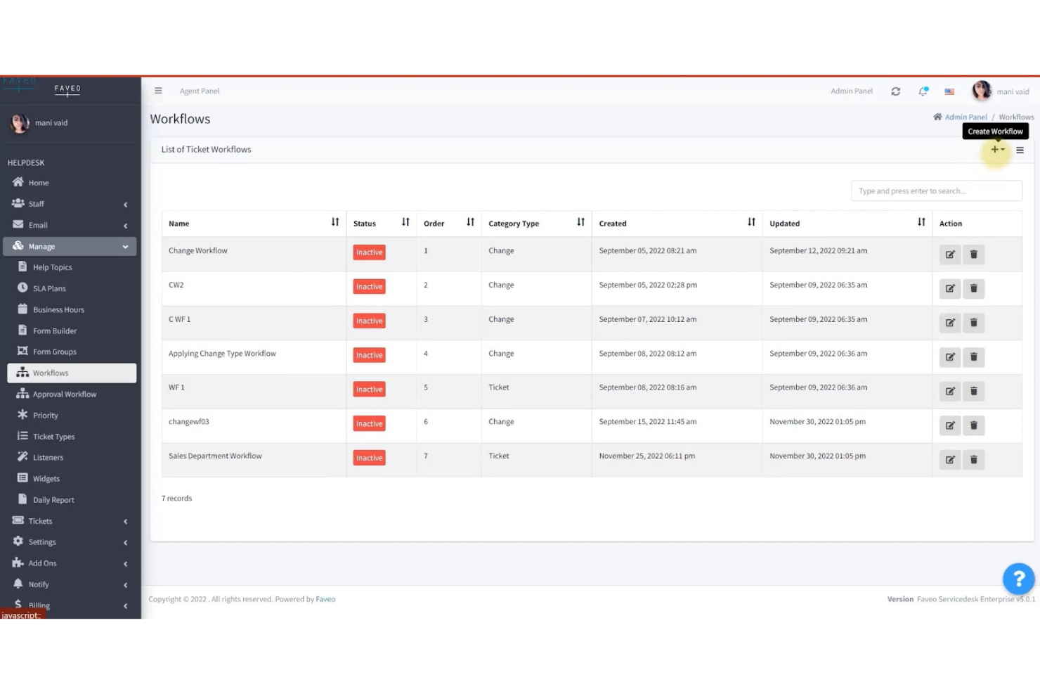 Faveo screenshot - 10 bedste alternativer til Kayako til kundesupport i 2026