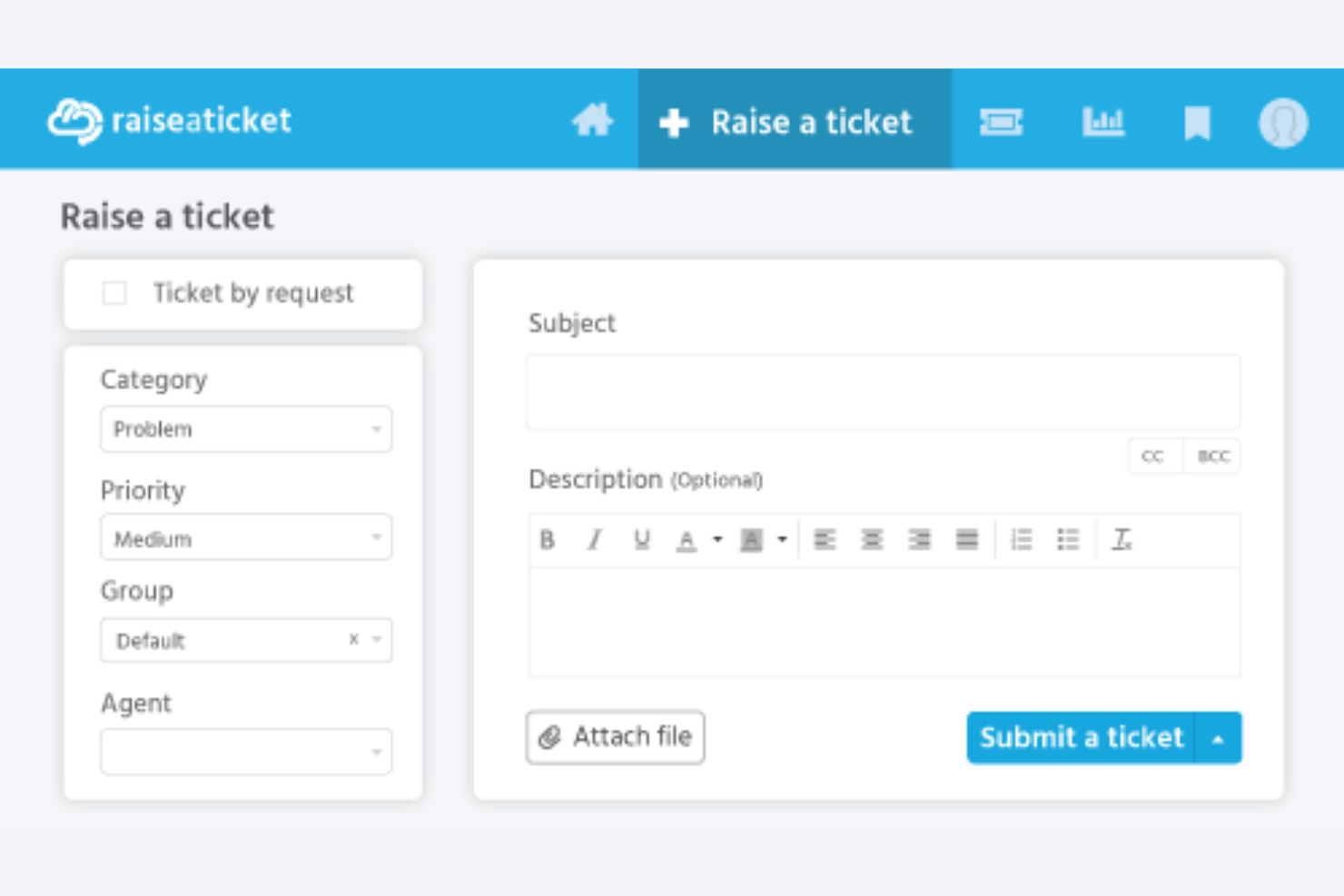 Raiseaticket screenshot - 10 bedste alternativer til Spiceworks-værktøjer til helpdesk i 2026