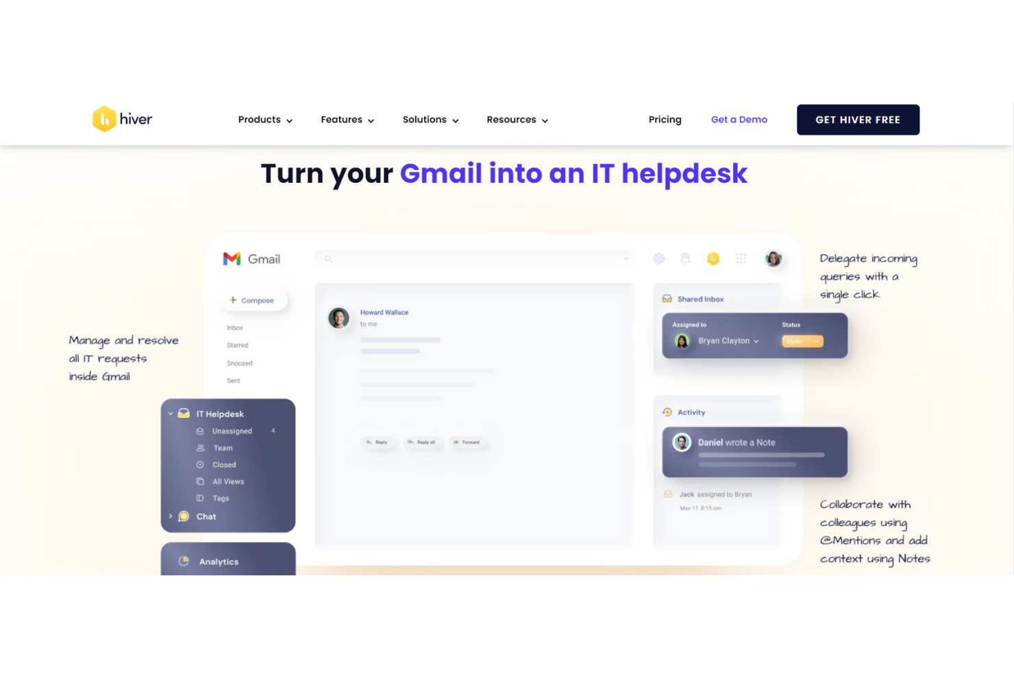 Hiver screenshot - 10 bedste interne helpdesksoftware i 2026