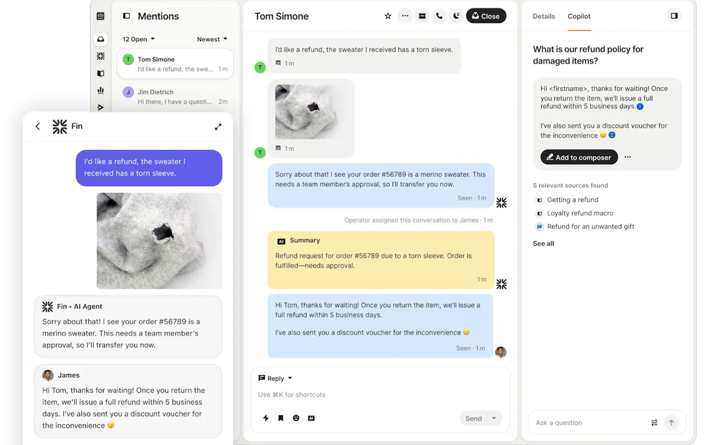 Intercom screenshot - 10 bedste softwareløsninger til kundeservice på sociale medier anmeldt i 2026